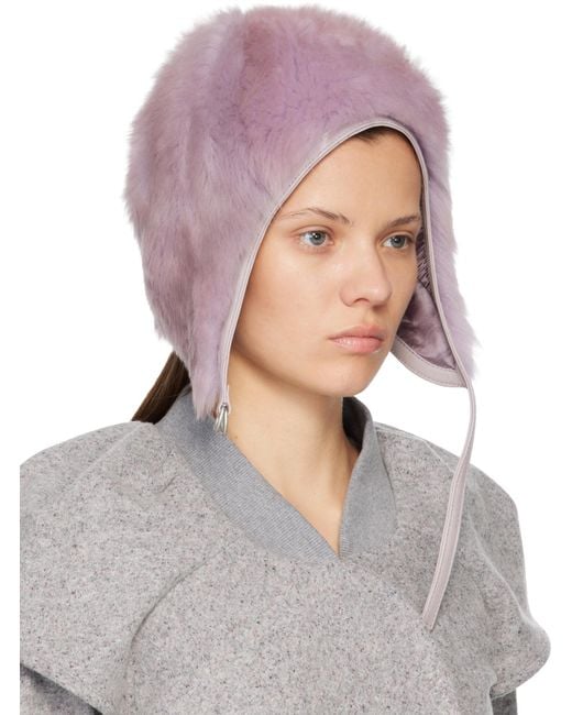 Acne Pink Shearling Cap for men