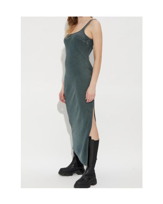Samsøe & Samsøe Green Sasunna Side-Split Midi Dress