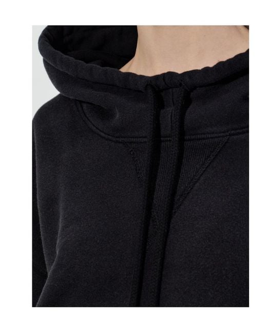 R13 Blue Cropped Cotton Hoodie