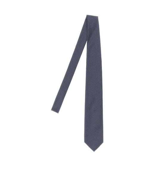 Tom Ford Blue Pointed Tip Satin Tie for men