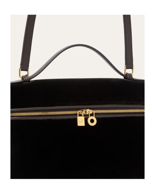 Loro Piana Black Extra Pocket L27 Shoulder Bag