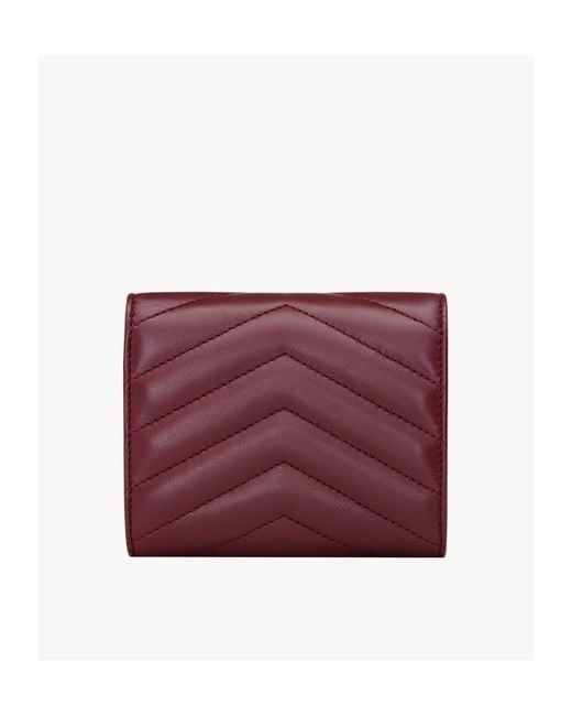 Saint Laurent Purple Multi-Fold Wallet