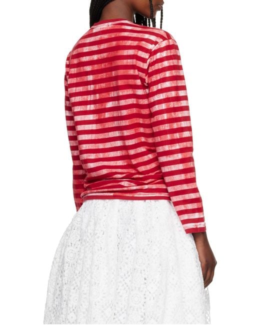Comme des Garçons Red Striped T-Shirt