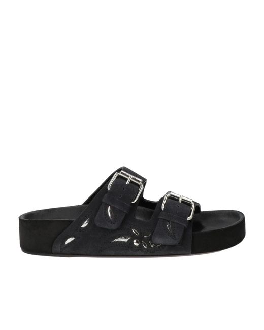 Isabel Marant Black Solid Color Sandals