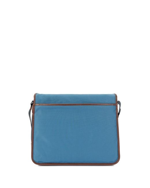Dunhill Blue Logo Flip Shoulder Bag for men