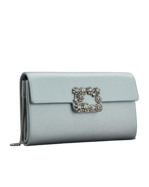Roger Vivier Gray Efflorescence Clutch
