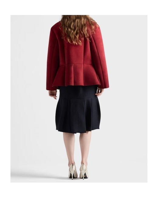 Prada Blue Chevron Midi Skirt