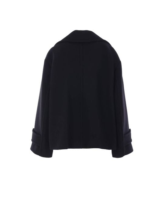 Chloé Blue Chloé Double-Breasted Buttoned Coat