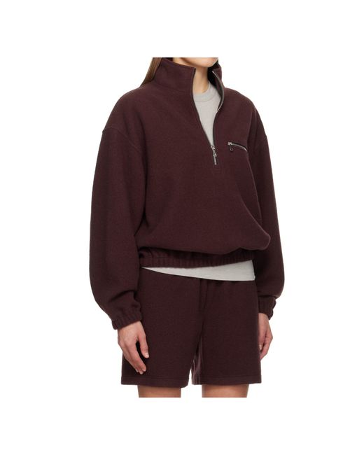 Rier Red Wool Fleece Sweatshirt for men