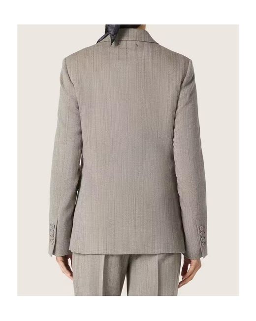 Golden Goose Deluxe Brand Gray Long-Sleeved Suit Jacket
