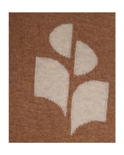 Isabel Marant Brown Isabel Marant Étoile Marisans Logo Intarsia Knitted Jumper