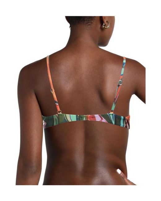 Farm Rio Multicolor Colorful Triangle Bikini Top