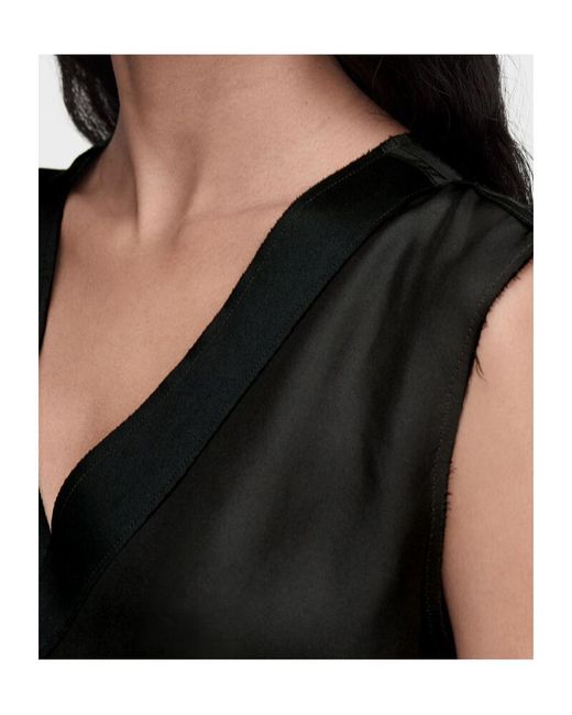 Maison Margiela Black Bonded Creases Sleeveless Top