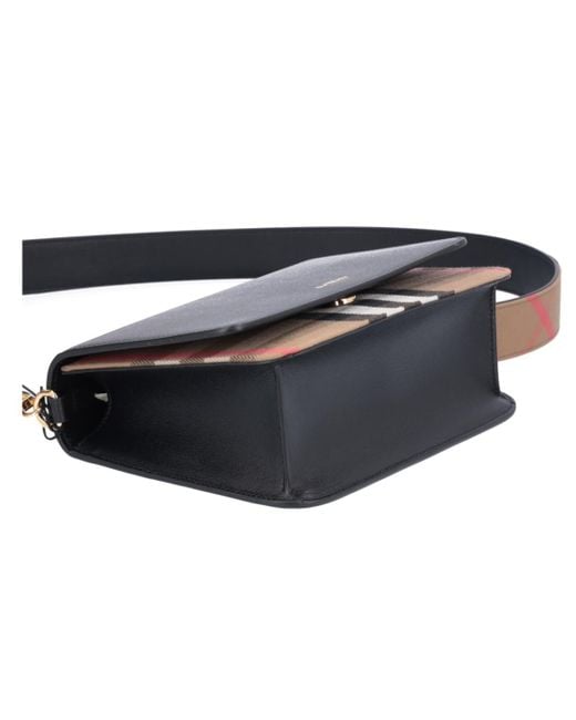 Burberry Blue Checkered Detailed Crossbody Bag