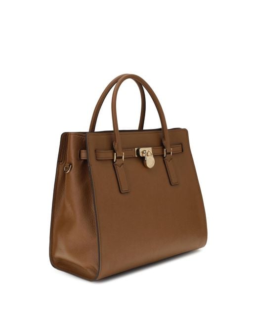 Michael Kors Brown Michael Hamilton Moderne Large Leather Satchel Bag