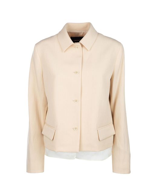 Fabiana Filippi Natural Long-Sleeved Casual Jacket