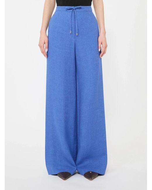 Max Mara Blue Studio Pelota Drawstring Trousers
