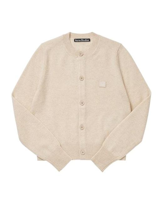 Acne Natural Long-Sleeved Cardigan