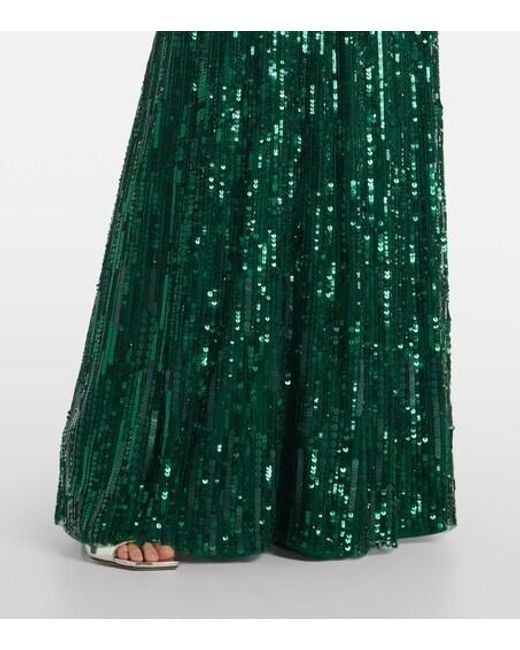 Jenny Packham Green Nymph Sequined Gown