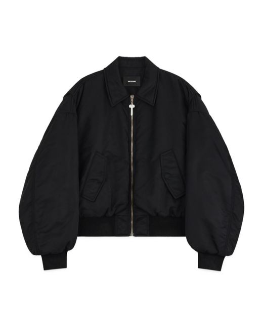 we11done Black Lapel Pilot Jacket for men