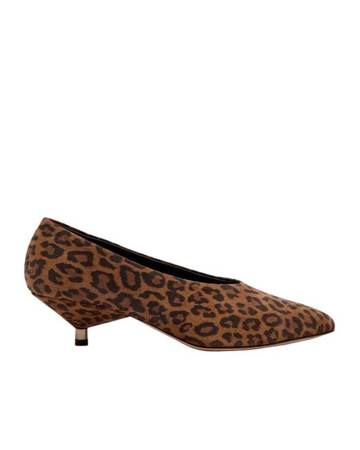 Isabel Marant Brown Ebisa 45 Leopard-Print Brushed Suede Pumps
