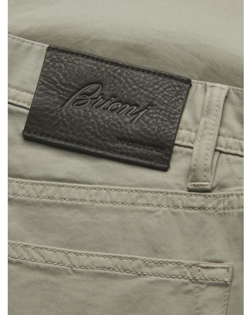 Brioni Gray Belt-Loop Jeans for men