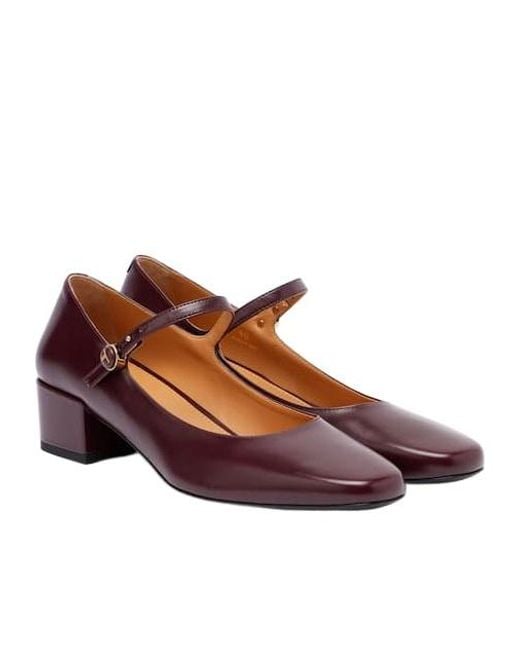 Tod's Brown Solid Mary Jane Pumps