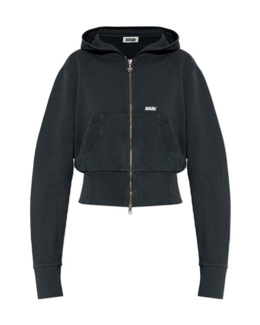 AVAVAV Blue Hooded Zip Knitwear