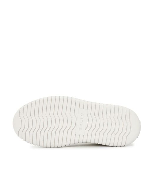 Bally White Lace Up Sneakers