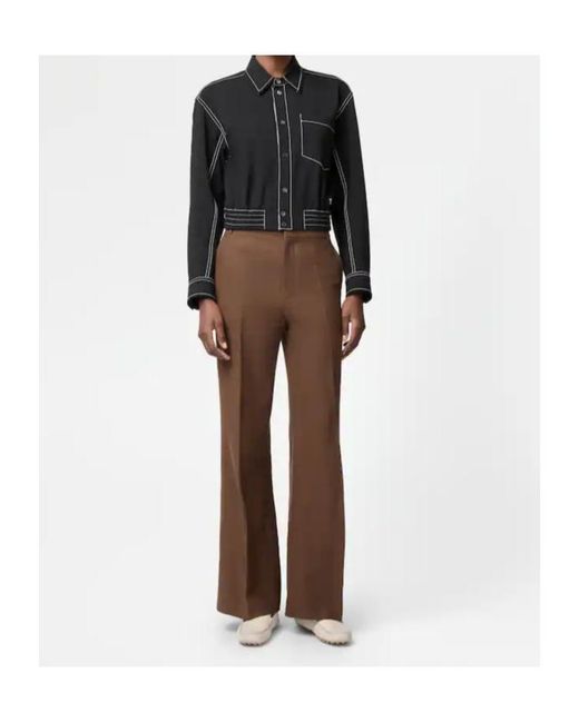 Tod's Brown Belt Loop Casual Pants