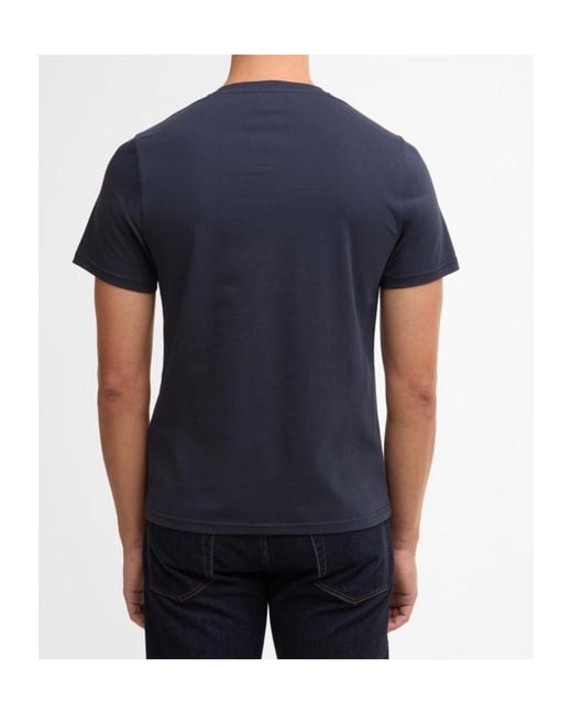 Barbour Blue Logo Short-Sleeved T-Shirt for men