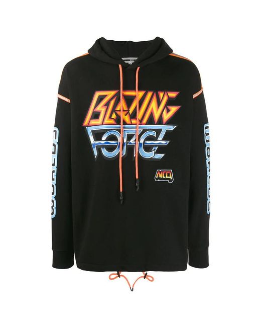 McQ Alexander McQueen Black Logo Logo Hooded Sweater for men