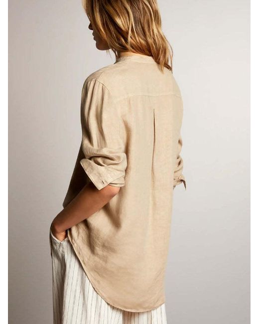 Fay Natural Long-Sleeved Button-Up Shirt
