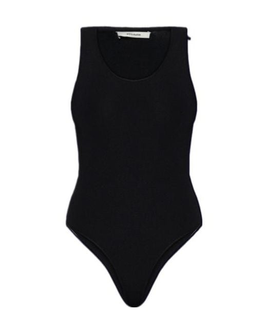 Entire studios Black Ribbed Playsuit