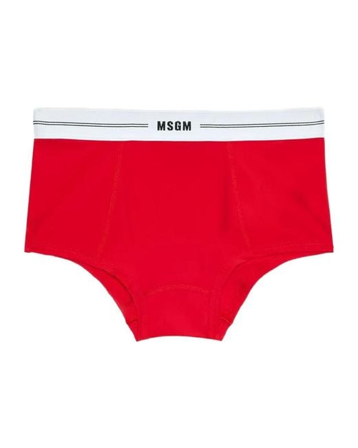 MSGM Red Logo-Detail Briefs