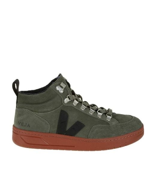 Veja Green Roraima Suede High-Top Sneakers