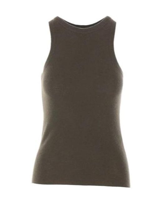 Co. Green Ribbed-Knit Trim Vest