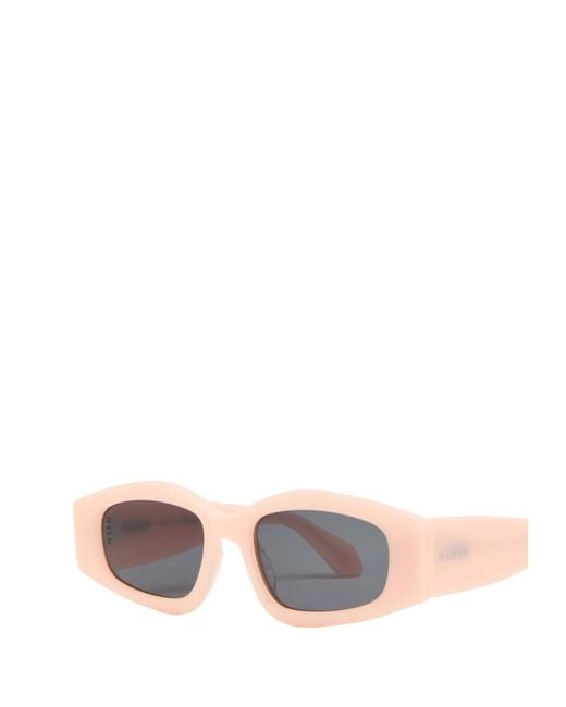 Alaïa Pink Square-Frame Sunglasses
