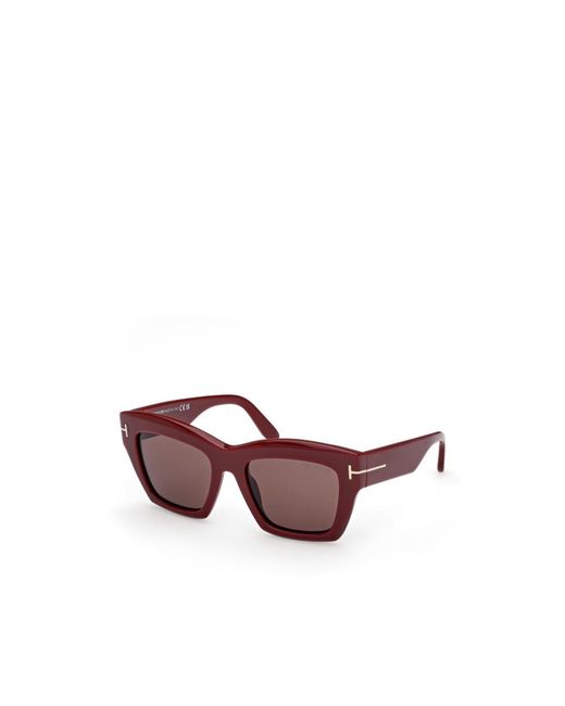 Tom Ford Purple Eyewear Luna Square Frame Sunglasses