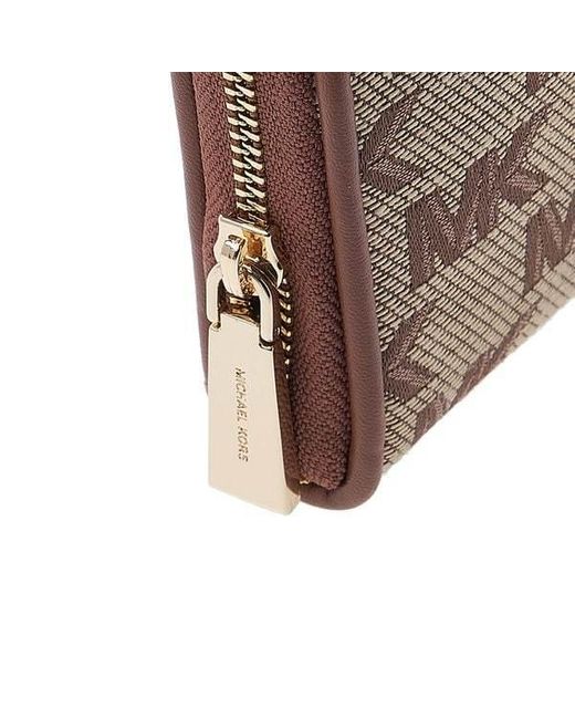 Michael Kors Brown Logo-Plaque Zip-Fastening Wallet
