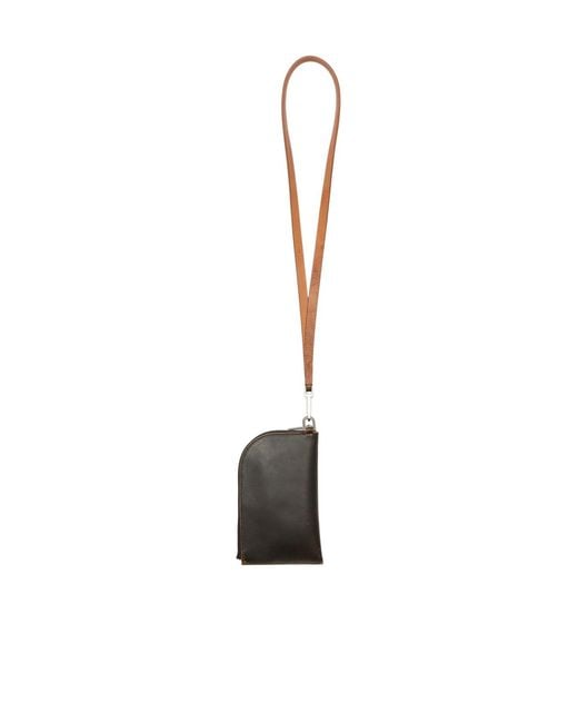 Rick Owens White Neck Strap Wallet for men