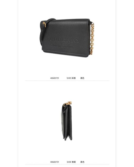 Burberry Black Logo Strap Satchel