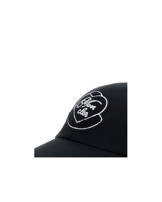 Moncler Black Patterned Hat