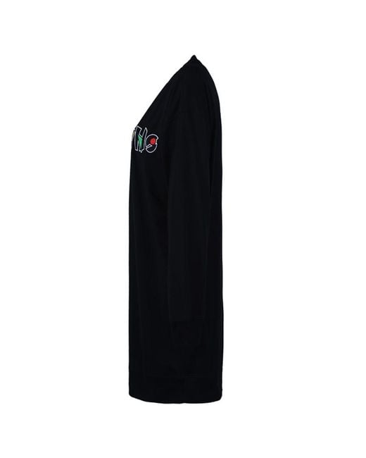 Moschino Black Logo-Embroidered Dress