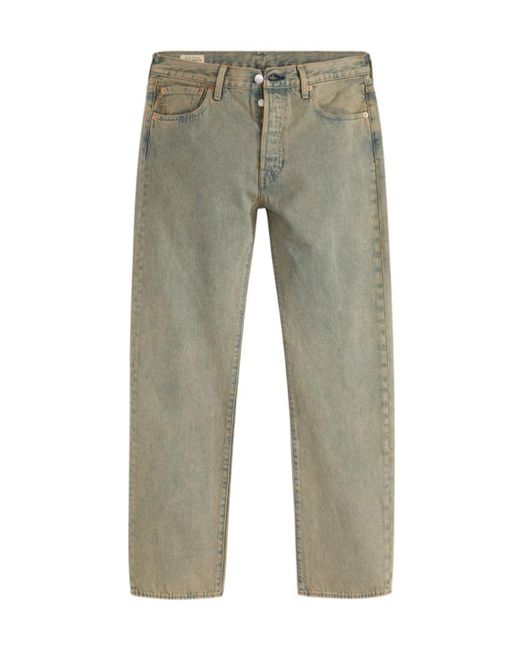 Levi's Gray 501 Straight Leg Jeans for men