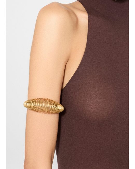 Alaïa Metallic Alaïa Spiral Bracelet