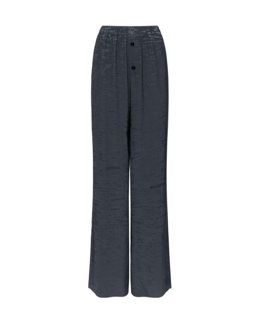 MM6 by Maison Margiela Blue Satin Pants