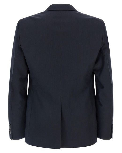 Prada Blue Pinstriped Single-Breasted Suit for men