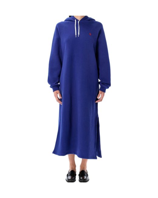 Polo Ralph Lauren Blue Hooded Side-Split Dress