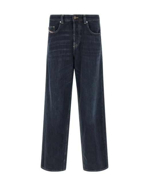 DIESEL Blue Belt-Loop Jeans for men